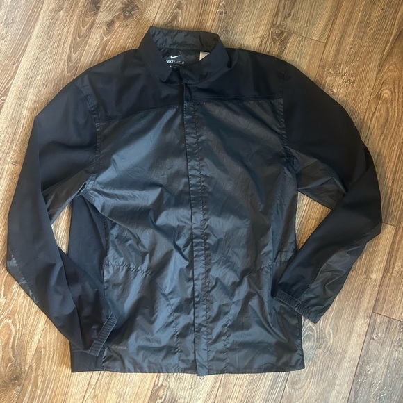 Nike Shield Black Full Zip Jacket Men’s Size Medium - Picture 1 of 8